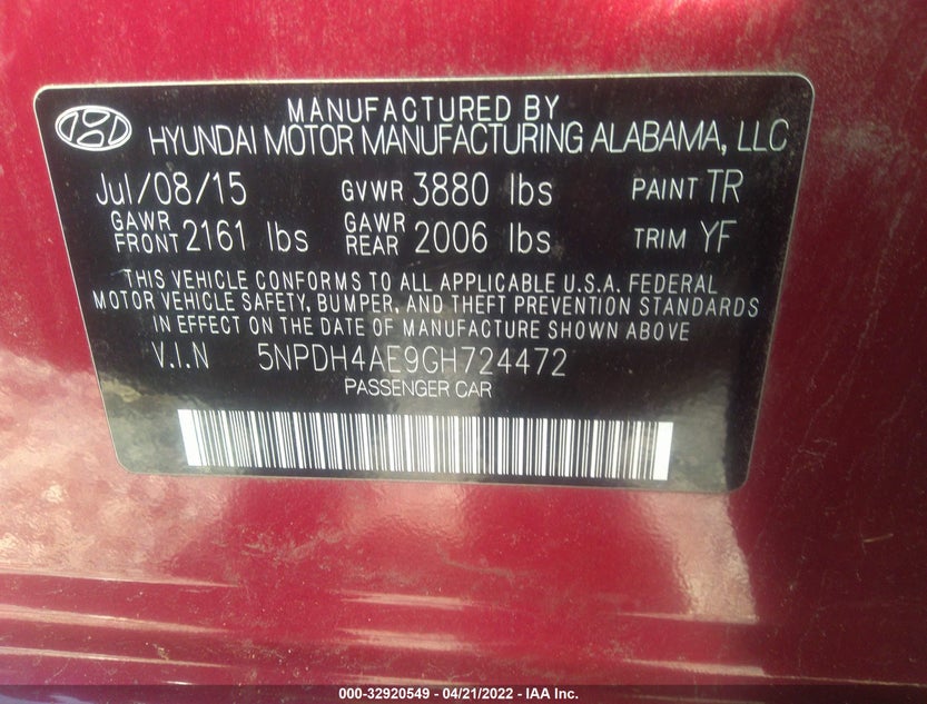 5NPDH4AE9GH724472