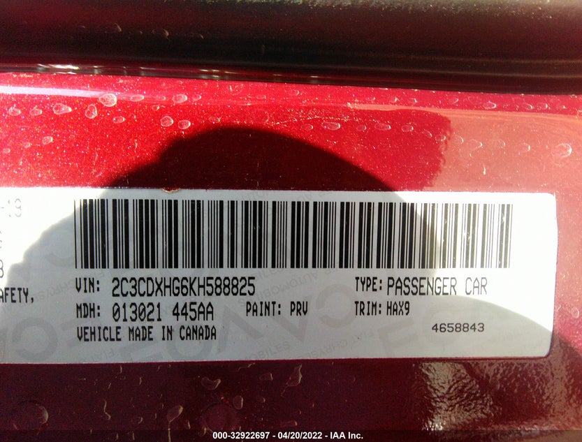 2C3CDXHG6KH588825