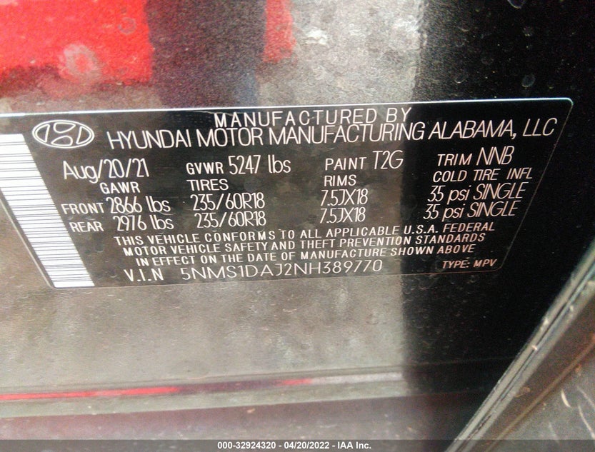 5NMS1DAJ2NH389770