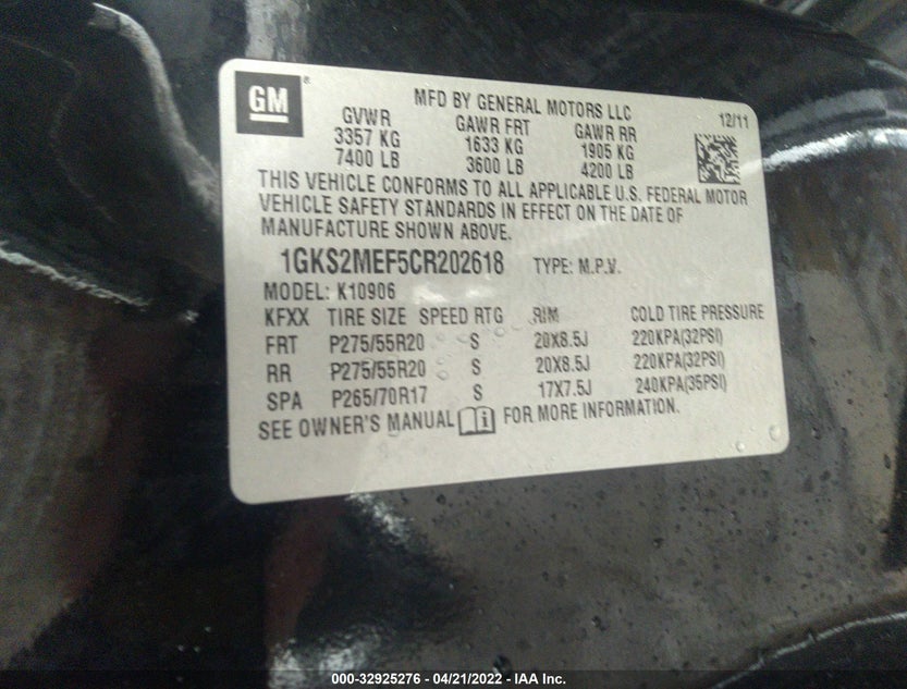 1GKS2MEF5CR202618
