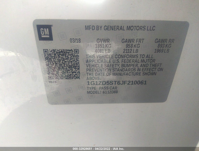 1G1ZD5ST6JF210061