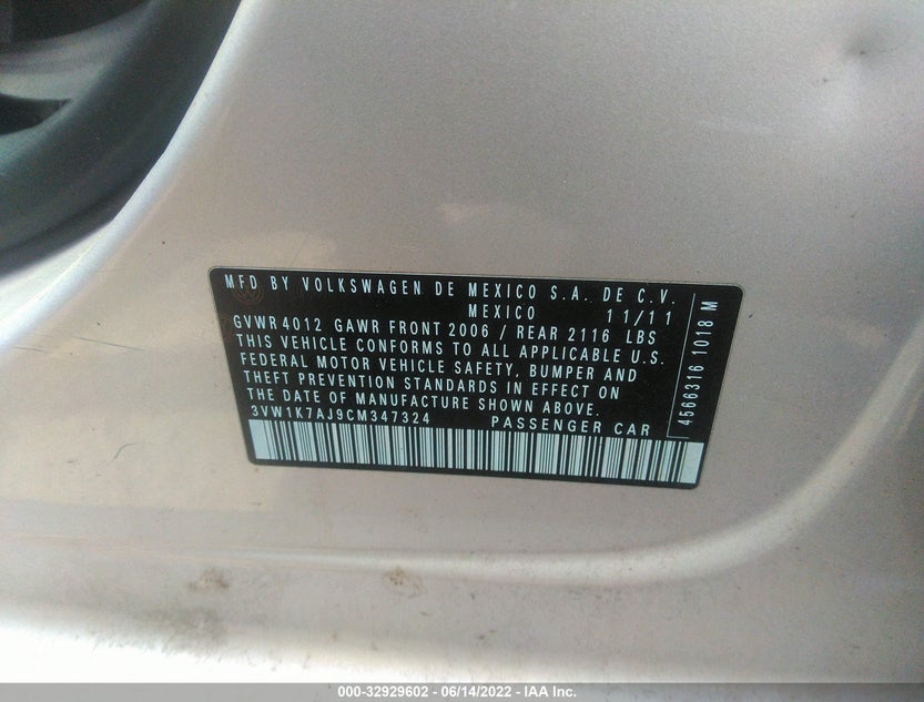 3VW1K7AJ9CM347324