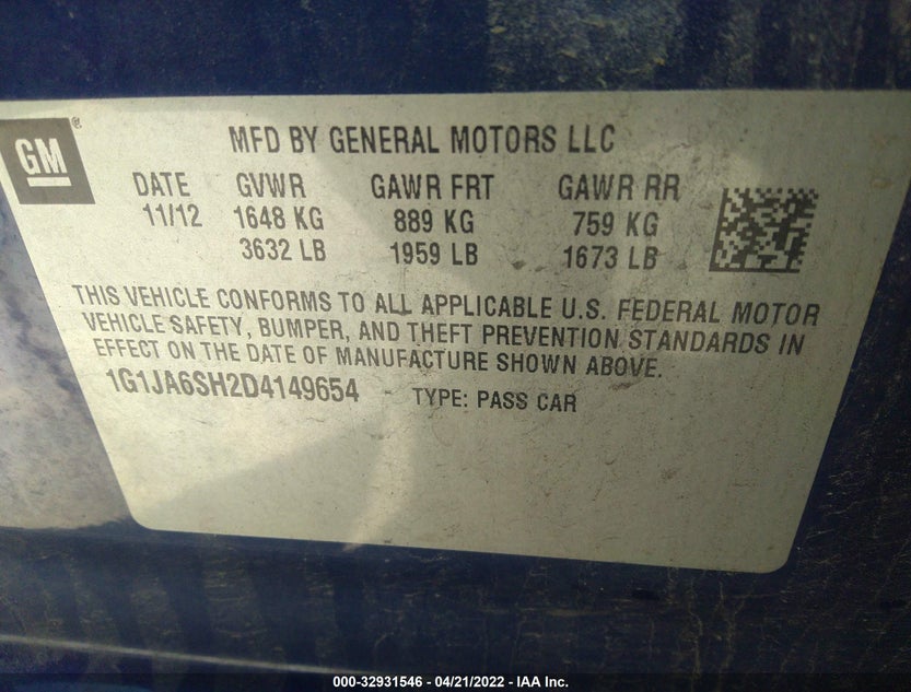1G1JA6SH2D4149654