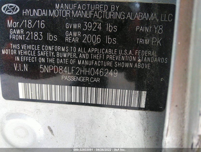 5NPD84LF2HH046249