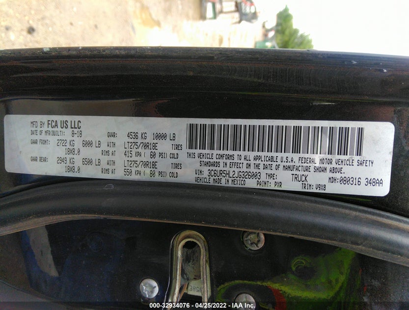 3C6UR5HL2JG326003