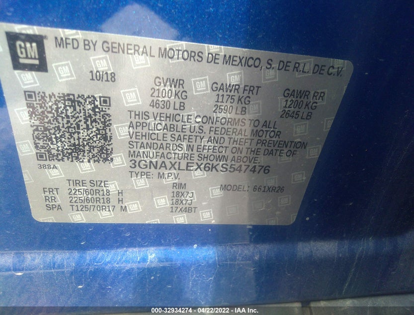 3GNAXLEX6KS547476