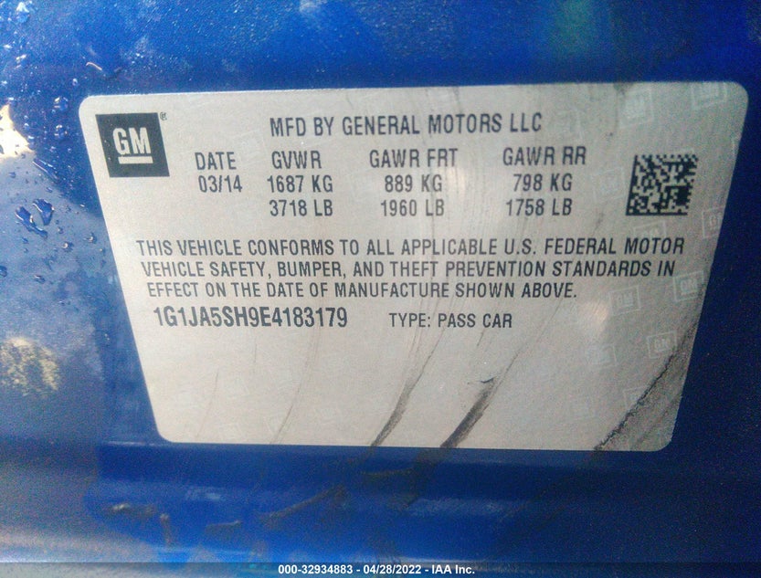 1G1JA5SH9E4183179