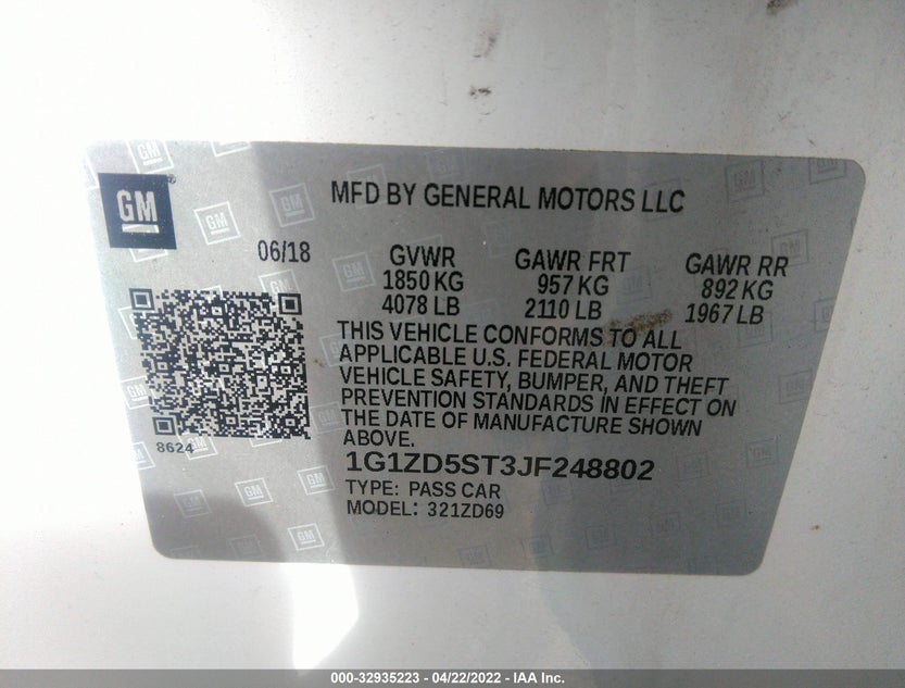 1G1ZD5ST3JF248802