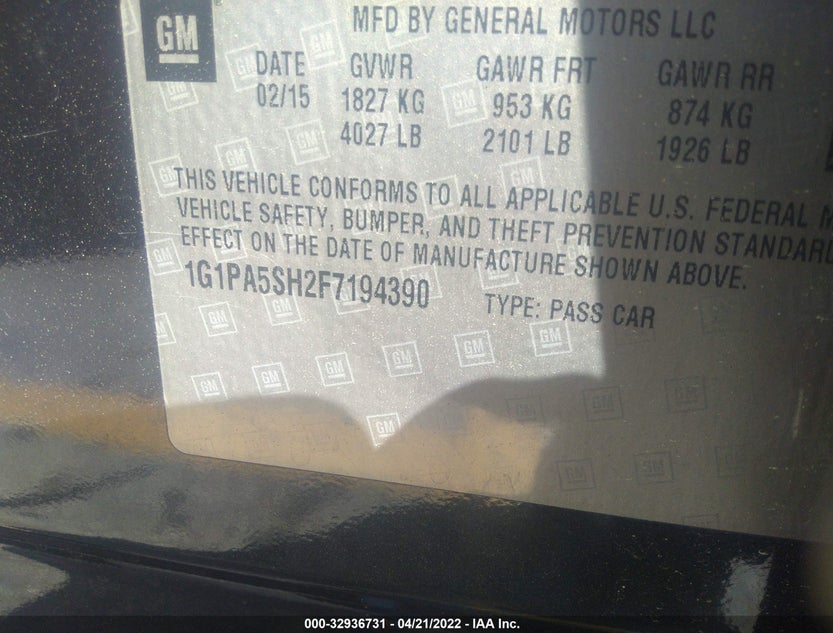 1G1PA5SH2F7194390