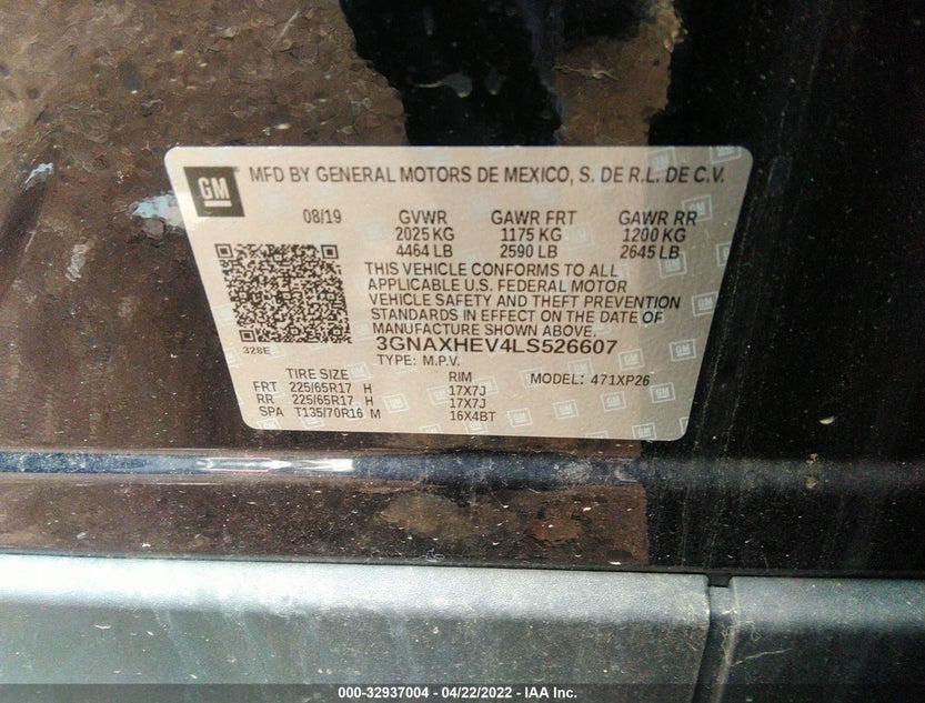 3GNAXHEV4LS526607