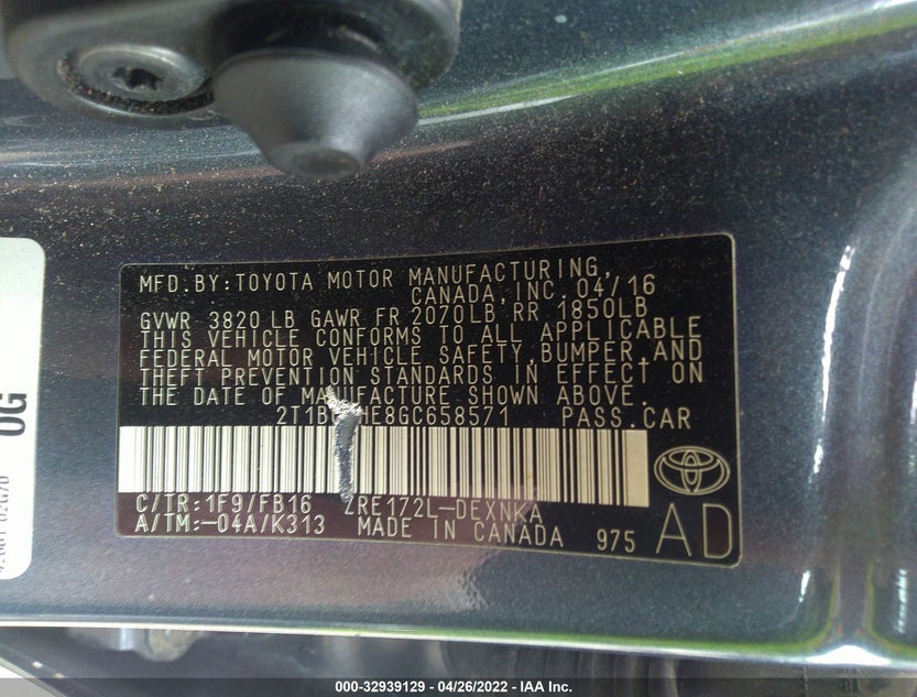 2T1BURHE8GC658571