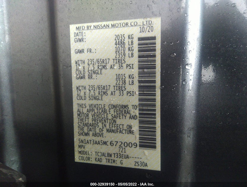 5N1AT3AA5MC672009