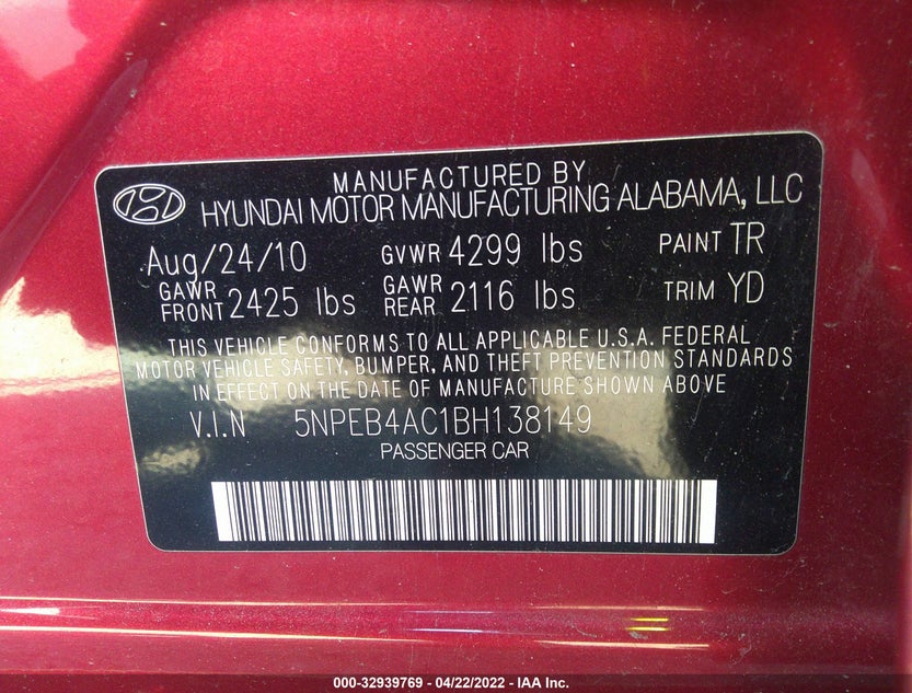 5NPEB4AC1BH138149