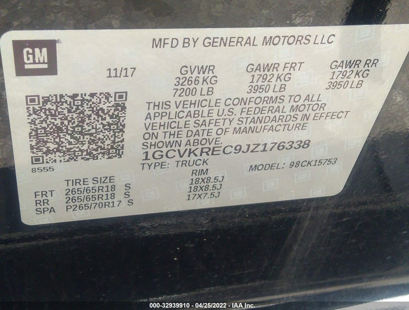 1GCVKREC9JZ176338