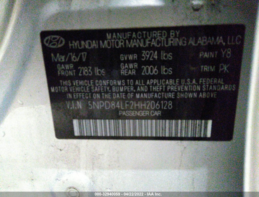 5NPD84LF2HH206128