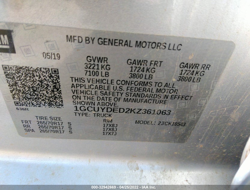 1GCUYDED2KZ361063