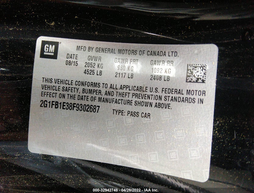 2G1FB1E38F9302687