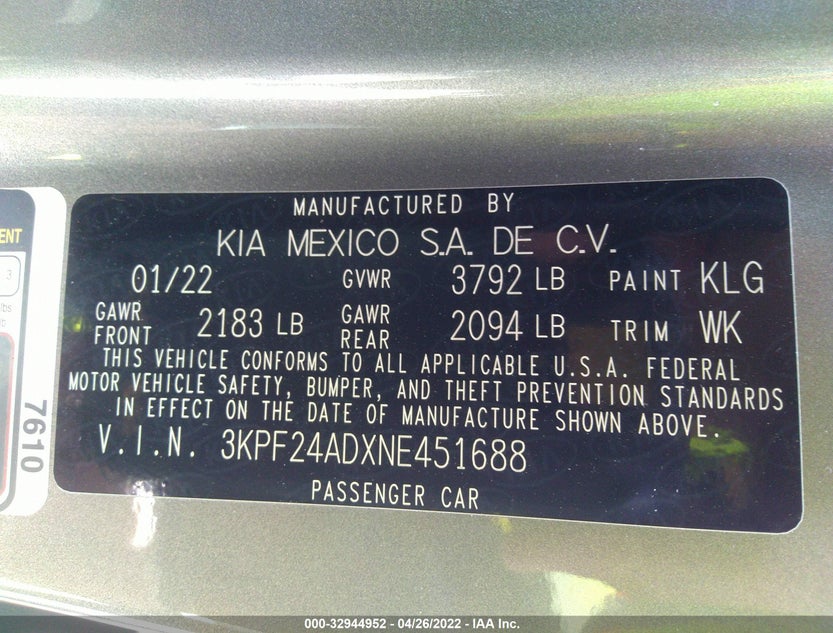 3KPF24ADXNE451688