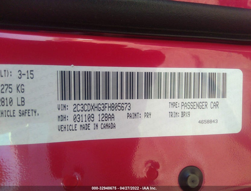 2C3CDXHG3FH805673