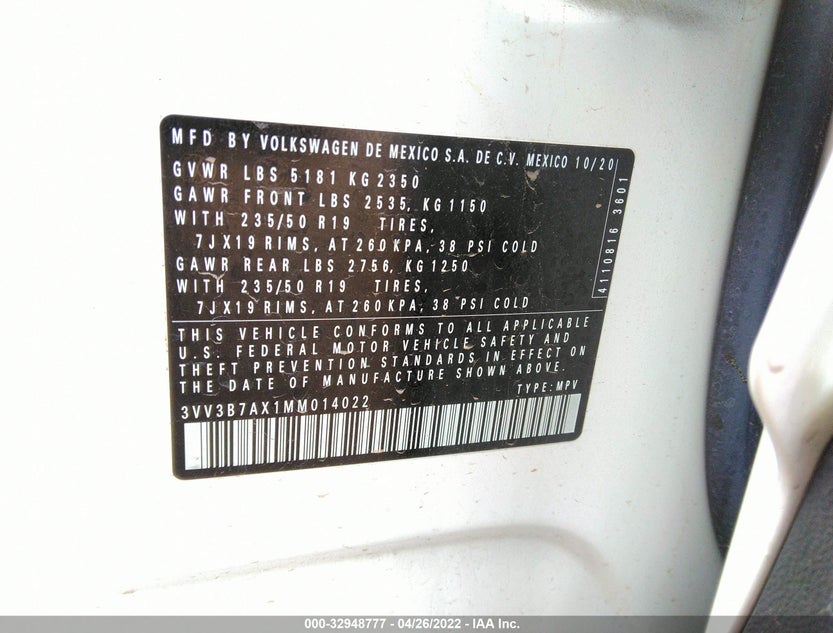3VV3B7AX1MM014022