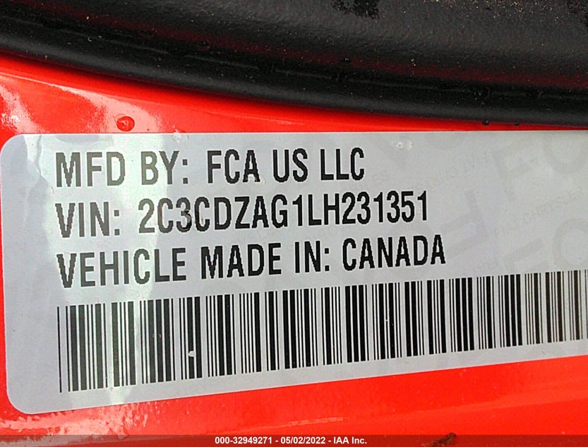2C3CDZAG1LH231351