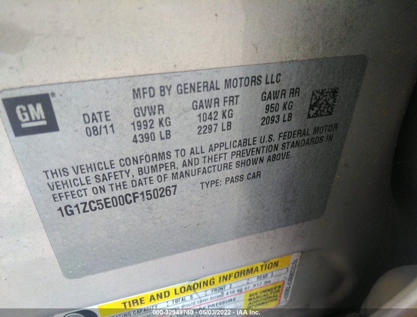 1G1ZC5E00CF150267