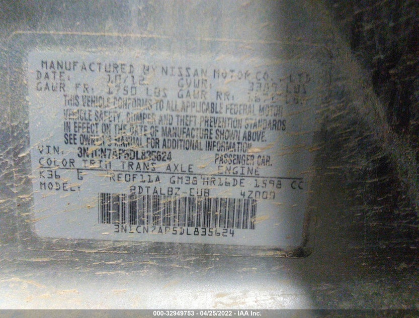 3N1CN7AP5DL835624