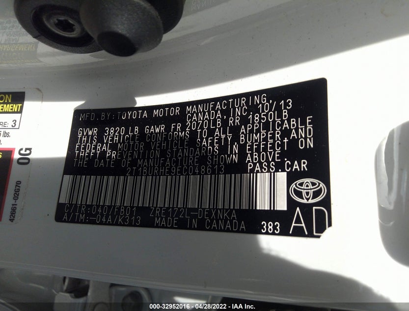 2T1BURHE9EC048613