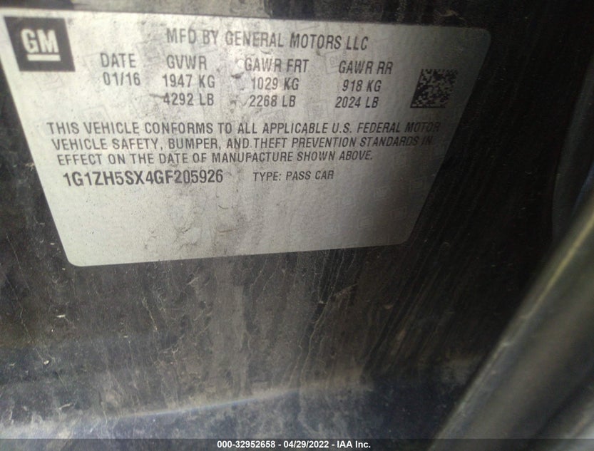 1G1ZH5SX4GF205926