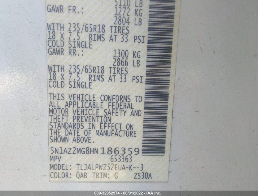 5N1AZ2MG8HN186359