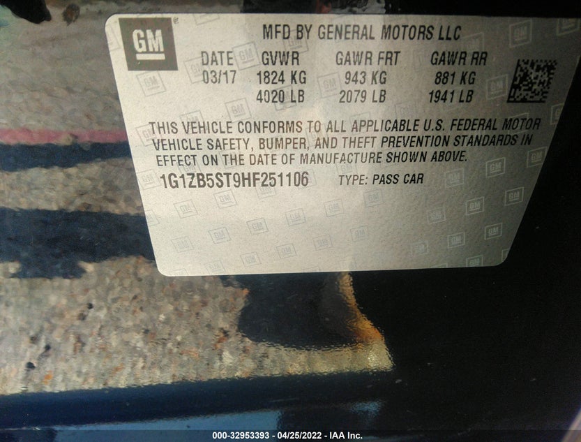 1G1ZB5ST9HF251106