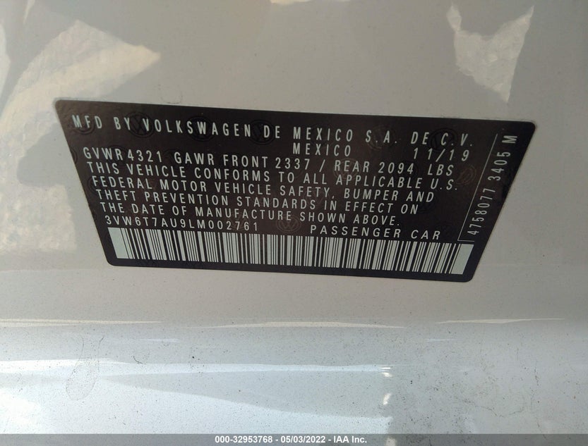 3VW6T7AU9LM002761