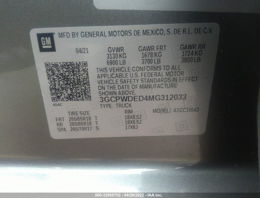 3GCPWDED4MG312033