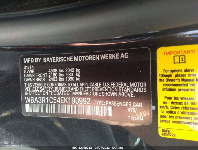 WBA3R1C54EK190992