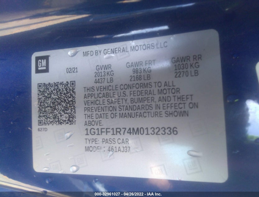 1G1FF1R74M0132336