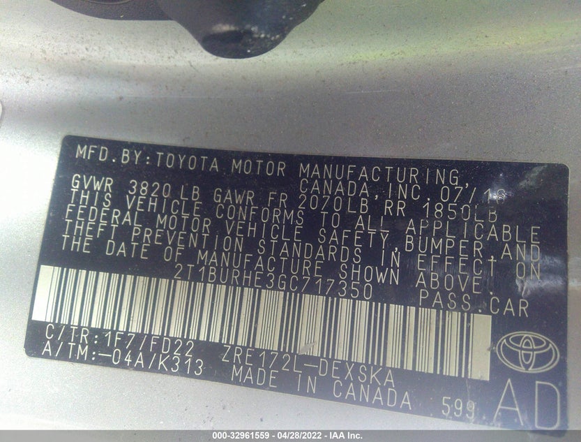 2T1BURHE3GC717350