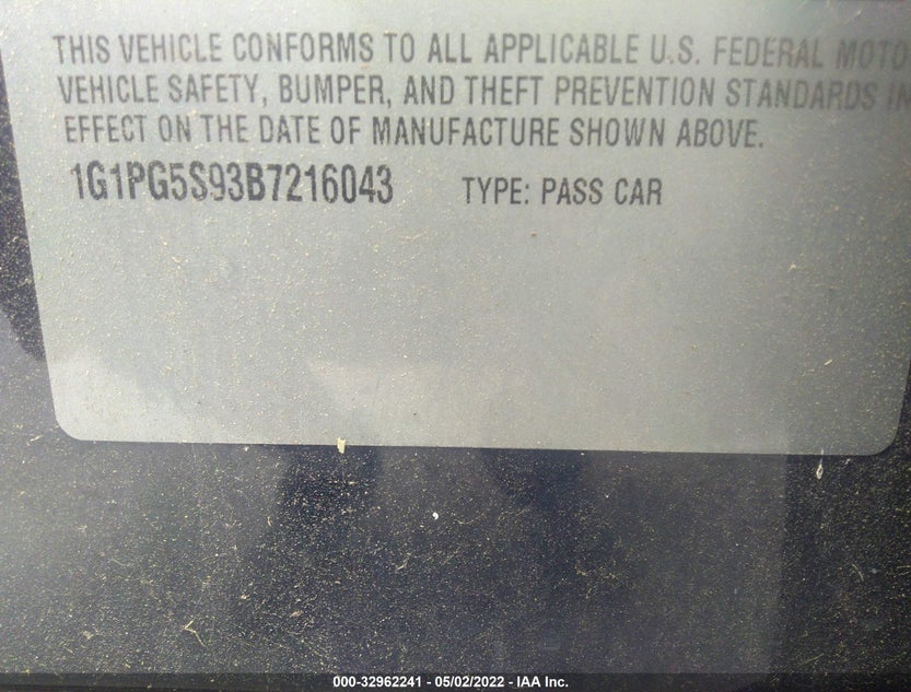 1G1PG5S93B7216043
