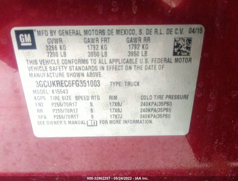3GCUKREC6FG351003