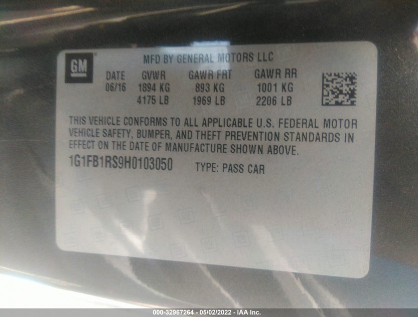 1G1FB1RS9H0103050