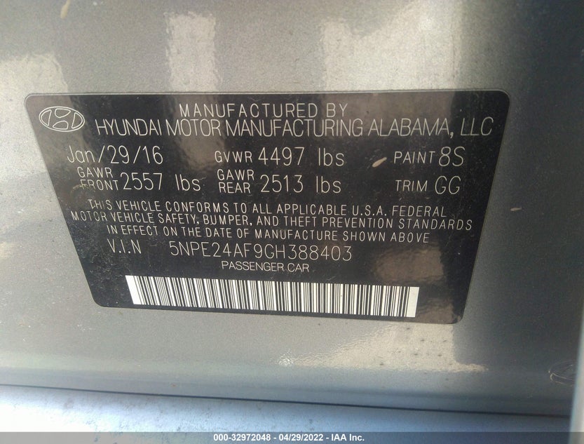 5NPE24AF9GH388403