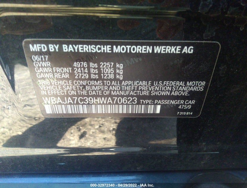 WBAJA7C39HWA70623