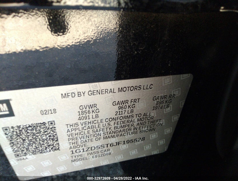 1G1ZD5ST6JF195528