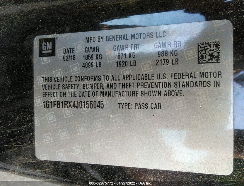 1G1FB1RX4J0156045