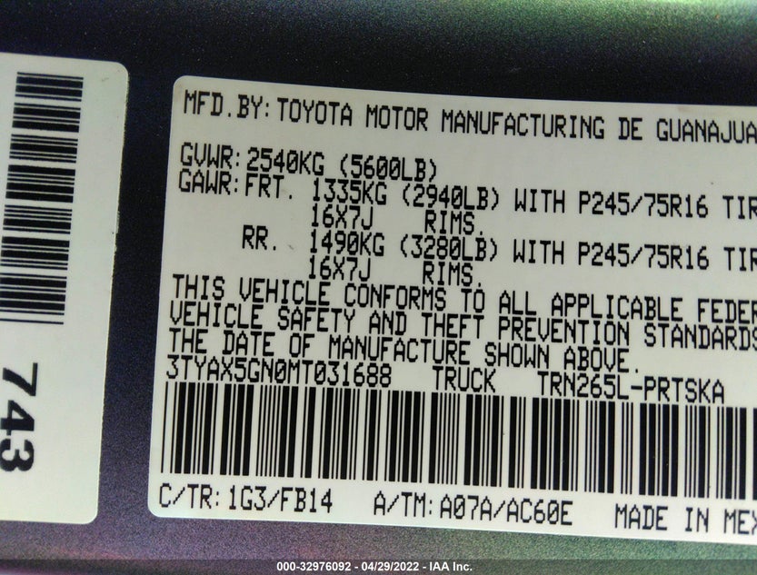 3TYAX5GN0MT031688