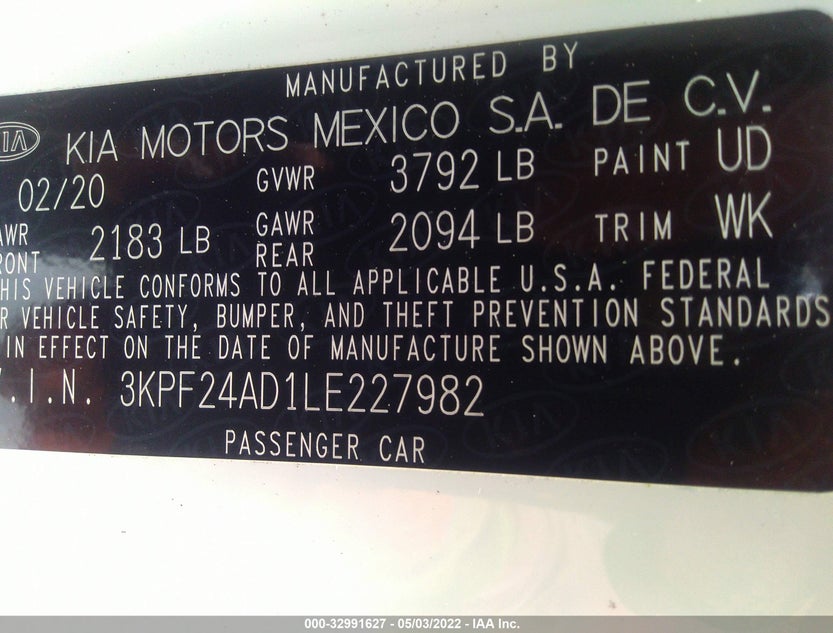 3KPF24AD1LE227982