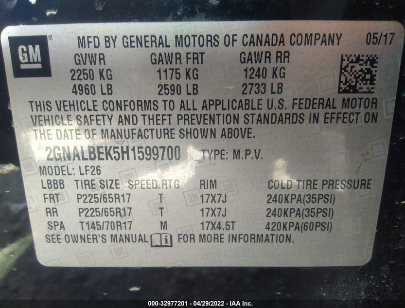 2GNALBEK5H1599700