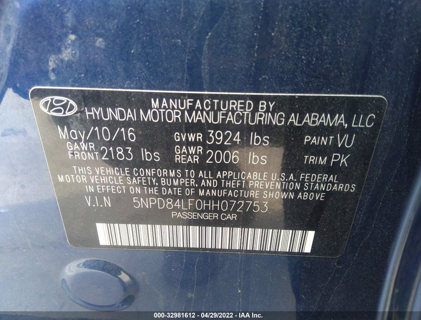 5NPD84LF0HH072753