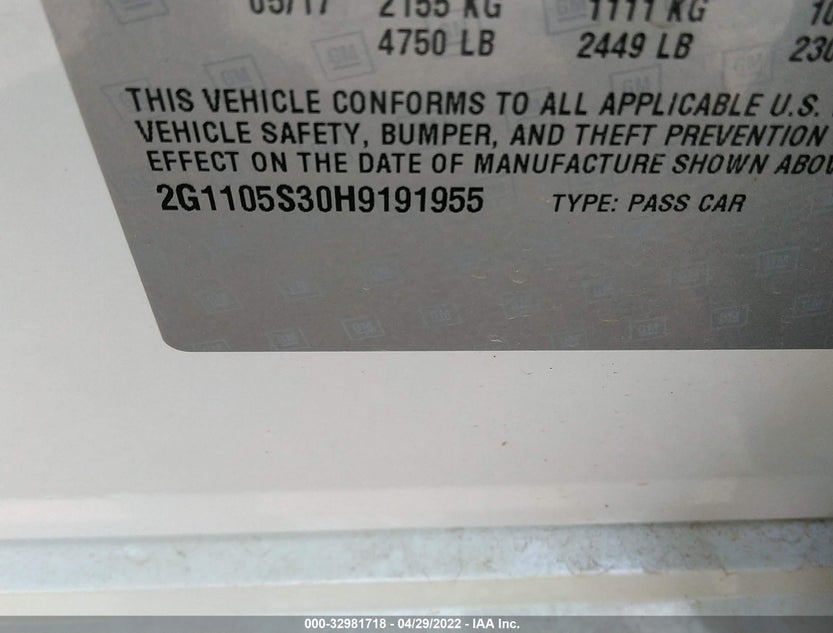 2G1105S30H9191955