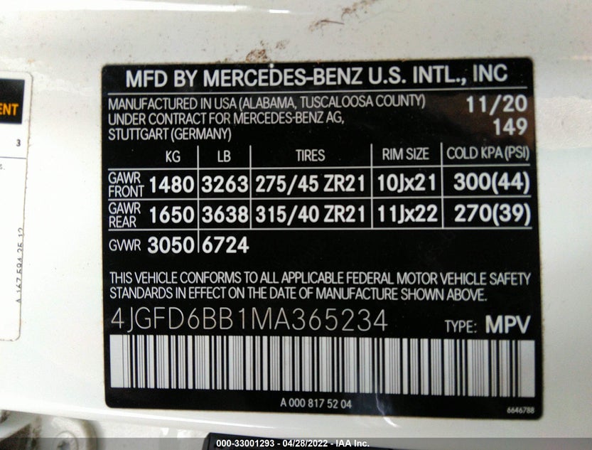 4JGFD6BB1MA365234