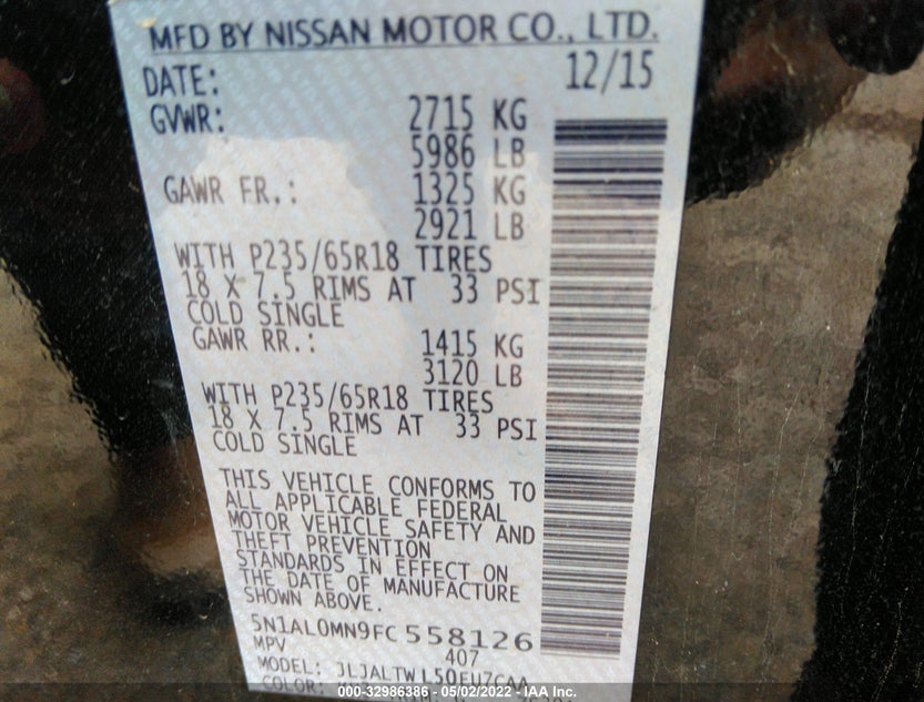 5N1AL0MN9FC558126